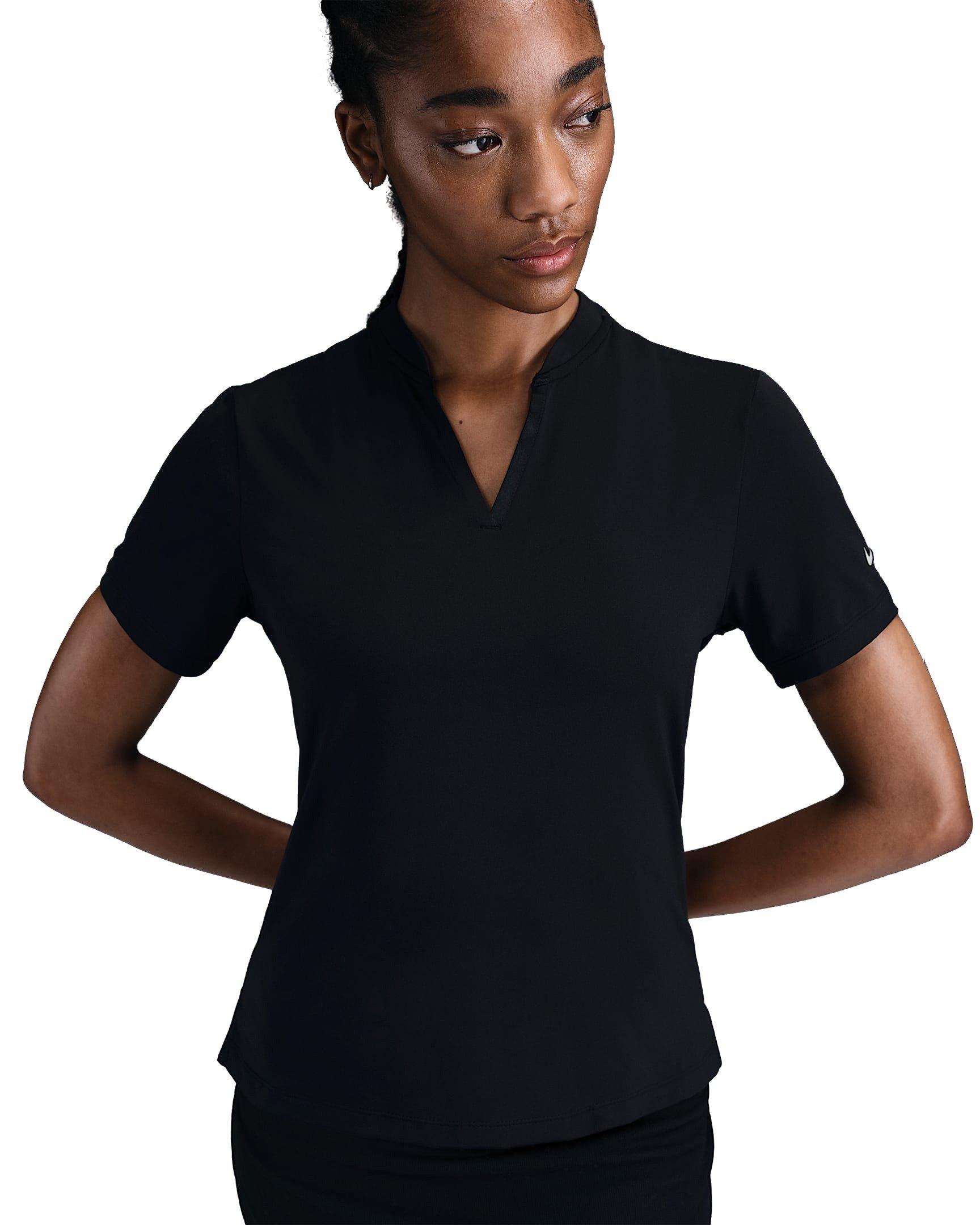 Nike Women's Tour Dri-FIT Short-Sleeve Blade Golf Polo - Black